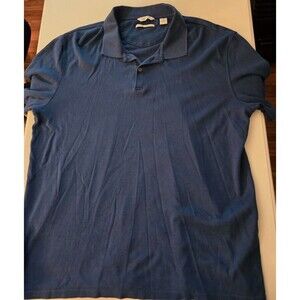 Calvin Klein Men's Blue Short-Sleeve Liquid Touch Polo Shirt Size Large‎ Golf